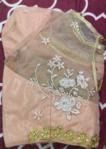 Peach Embroidered Blouse
