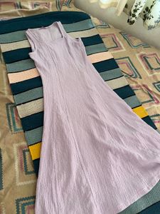 Lavender Textured Midi Dress