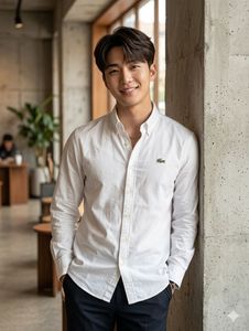 Authentic Lacoste Live Luxury White Casual Shirt