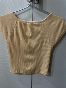 Ribbed Square Neck Crop Top