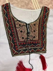 Embroidered Poncho Top