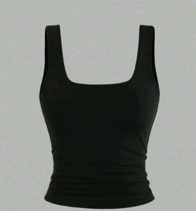 Chic Black Ribbed padded top ✨❤️