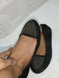 Black Studded Loafers