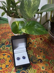 Blue &amp; Gold Cufflinks
