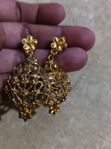 Exquisite Gold Choker Necklace &amp; Earrings Set