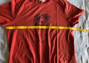 Chic Orange Tie-Back T-Shirt