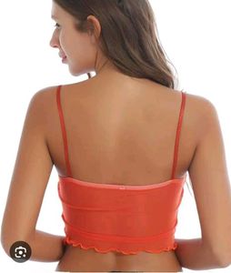 Sheer Lace Trim Cami Top