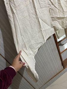 Offwhite Front Slit Kurta