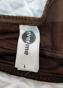 Brown Ribbed Bralette