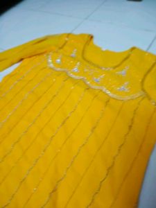 Embellished Yellow Kurta