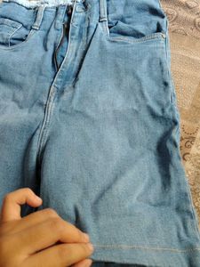 Light Wash Denim Shorts