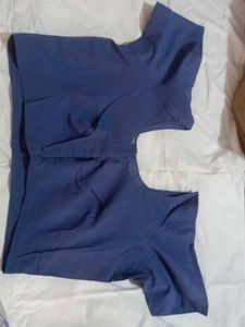 Solid Blue Ethnic Blouse