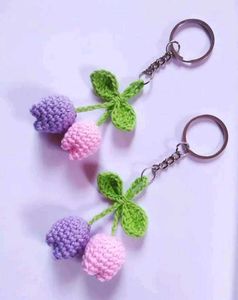Crochet Flower Keychain