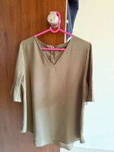 Green Textured Top