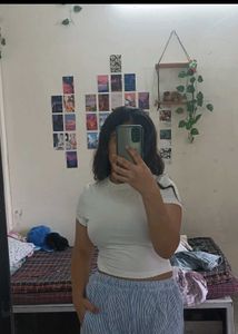 Pinterest white and blue trousers