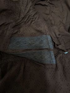 Brown Tiered Midi Dress