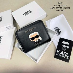 Karl Lagerfeld Mini Zipper Wallet( COPY) WITH BOX