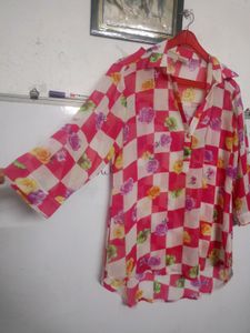 Kind Of New 🩷 Pink Colour Based Transparent Top