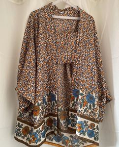 Floral Print Kimono Coord Set