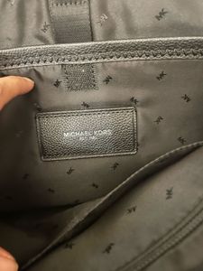 Michael Kors Black Leather Messenger Bag