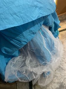Stunning Blue bll gown barbie birthday Bridal Lehe