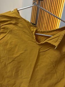 Embroidered Mustard Yellow Kurta