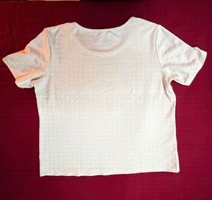 Chic Textured White Top
