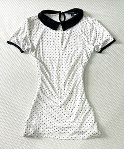 Parisian Polka Fitted Top
