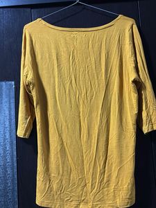 Mustard Top - 3/4 Sleeve