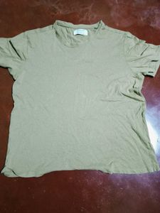 Men's Casual Olive Green T-Shirt