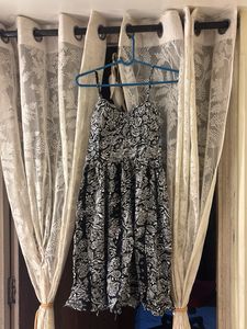 Black & White Paisley Print Dress