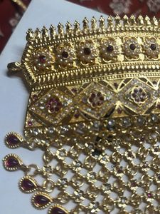 Exquisite Gold Plated choker with Red Stones