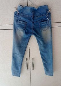 Trendy High Waist Ripped Jeans