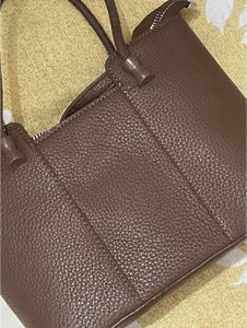 Chic Taupe Textured Tote Bag