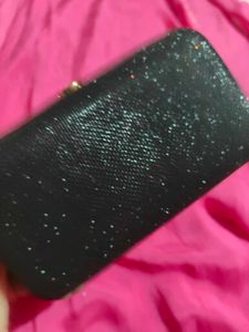 Sparkly Black Clutch Bag