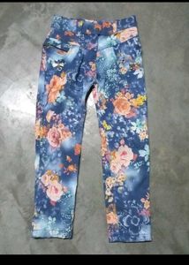 Blue Floral Dress &amp; Jeans Set