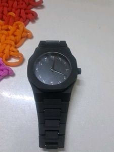 Sleek Black Analog Watch