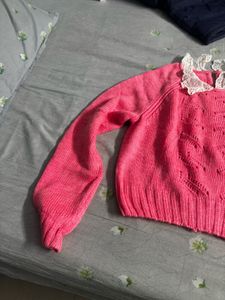 Cute Pink Knit Sweater