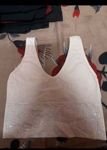 Yellow Crochet Halter Top nd white
