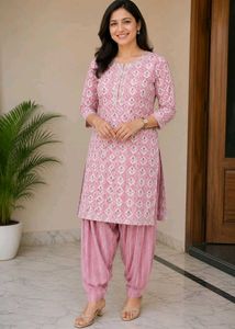 Libas Pink Sequined Kurta Salwar