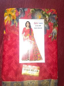 Red beautiful elegant saree