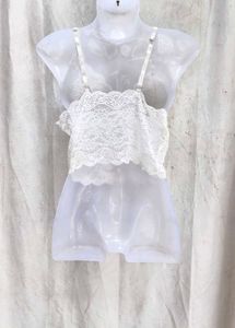 I. White Lace Camisole Top