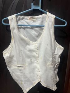Elegant White Top &amp; Pant Co-ord Set