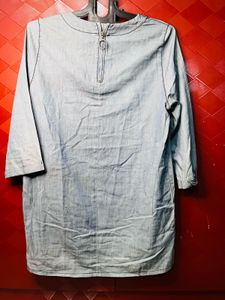 Light Wash Denim Mini Dress