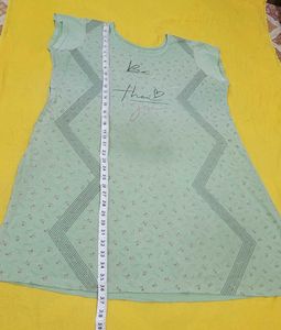 Mint Green Graphic Print Tunic Top