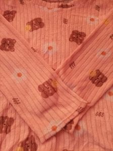 Cute Bear Print Pajama Set