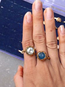 Elegant Gemstone Ring Set