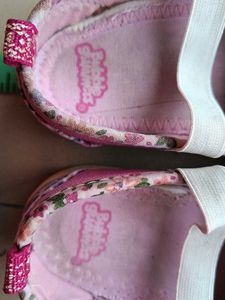 Cute Pink Floral Baby Shoes