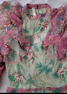 Glance 🪡 embroidered fairy dress backless design