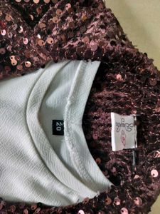 Sparkling Sequin Jacket and Skirt Set